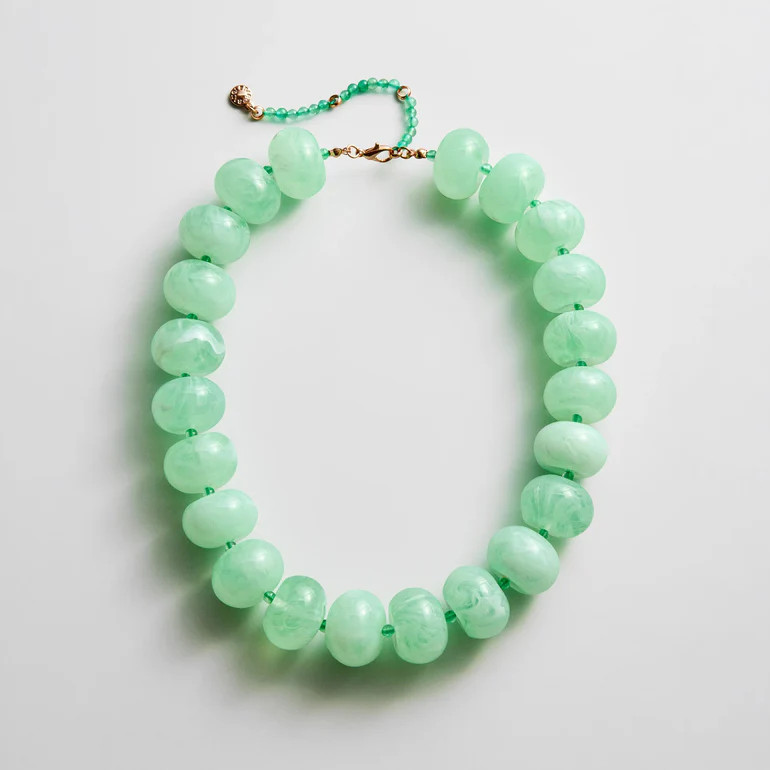 Joan Semi-Precious Necklace - Green Jade | BaubleBar