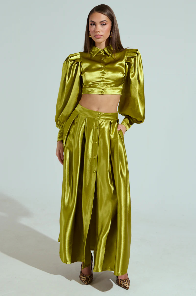 TYPE SLAAAY BUTTON DOWN MAXI SKIRT | AKIRA