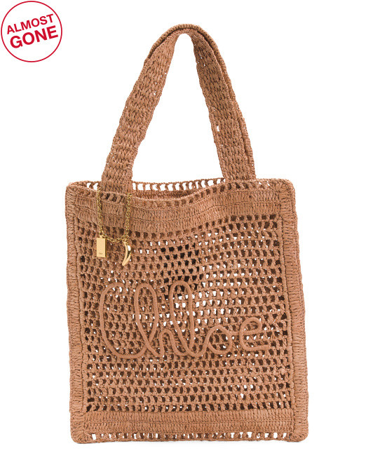Raffia Summer Banana Tote | TJ Maxx
