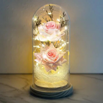 Preserved Christmas Flowers Gift, Forever Roses in Glass Dome | Wayfair North America