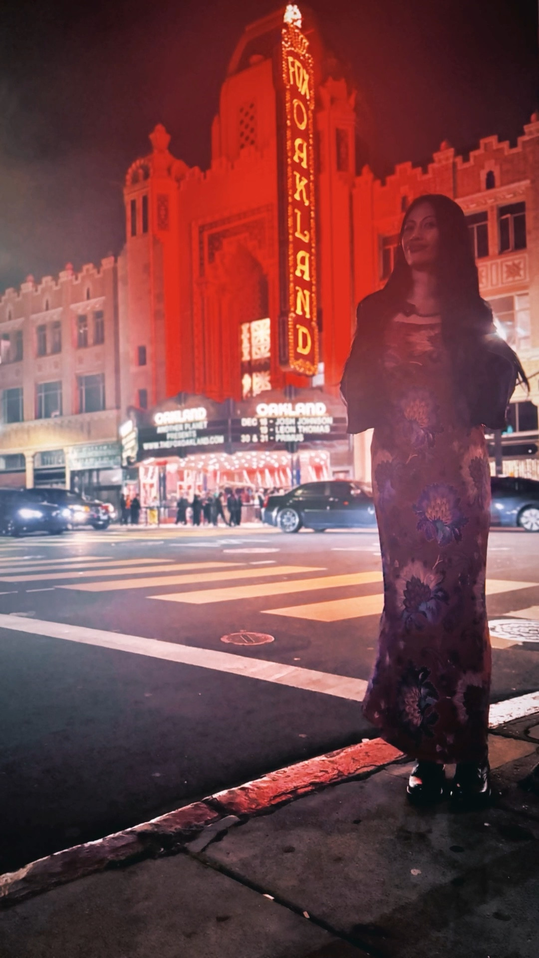 Night out in Oakland for Josh Johnson at the Fox Theatre, dressed in a statement FARM Rio maxi that does all the talking—rich florals, sleek silhouette, and the kind of piece that turns a city block into a runway. Linking the exact dress (or closest match) and my favorite heels to recreate this “dress-up-and-go” look—shop it on my LTK.