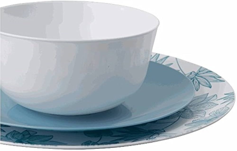 Trendables™ 60 - Pack Combo Premium Disposable Plastic Plates, Food Grade Plastic Dinner Plates... | Amazon (US)