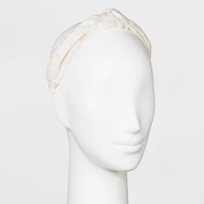 Eyelet Knot Headband - Universal Thread™ White | Target