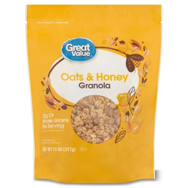 Great Value Oats & Honey Granola, 11 oz - Walmart.com | Walmart (US)