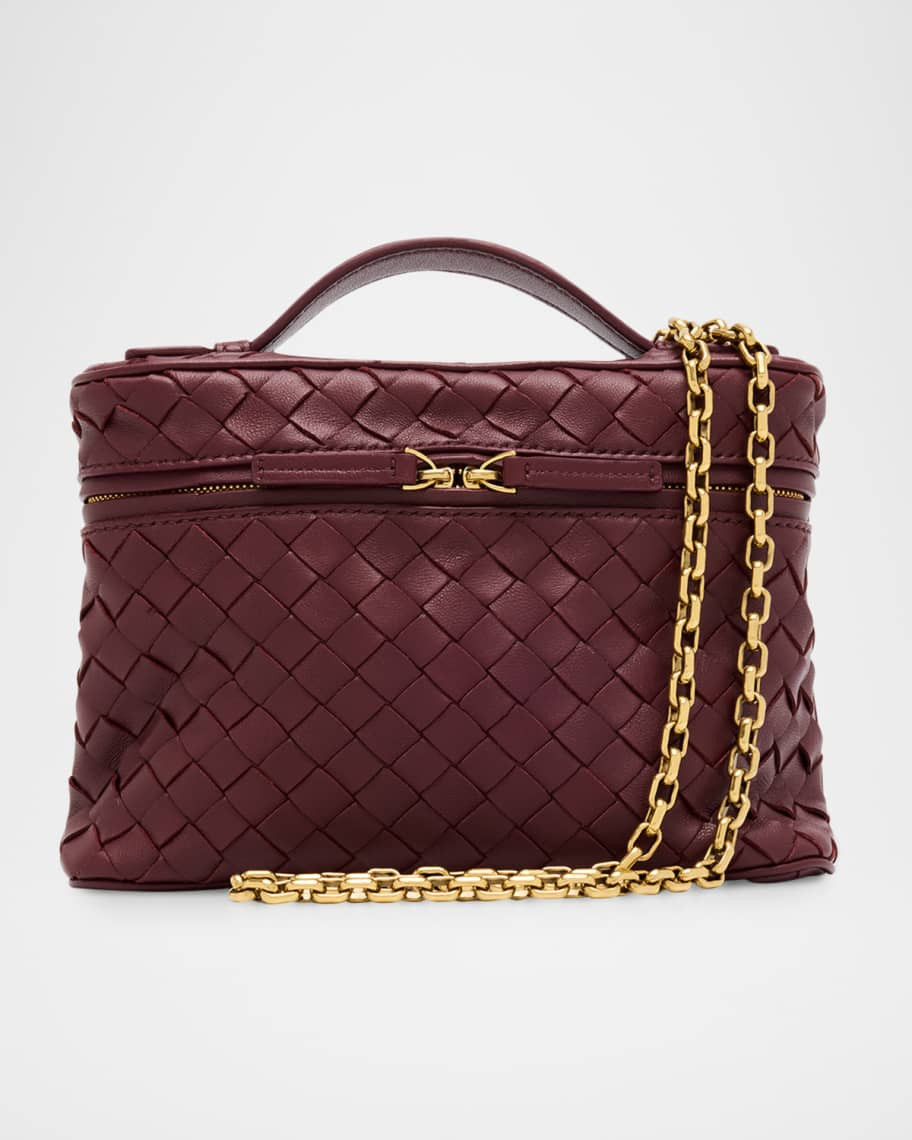 Bottega Veneta Small Soft Vanity Intrecciato Leather Crossbody Bag | Neiman Marcus