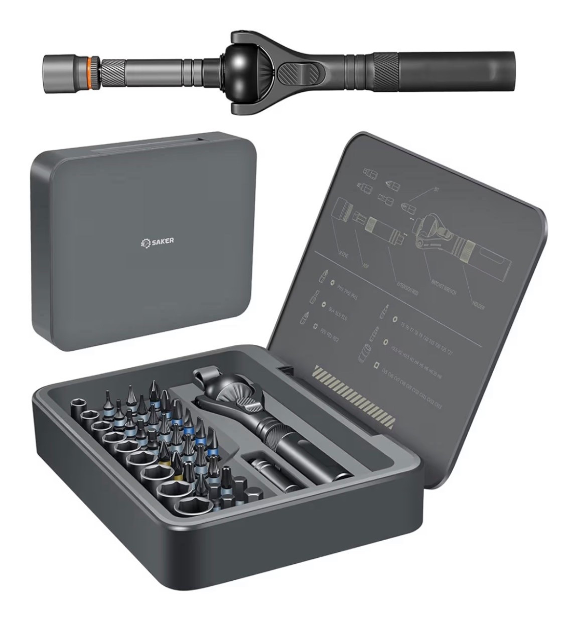 Saker Upgraded Magnetic Screwdriver Set: 40-in-1 Ratchet Screwdriver Tool Kit with 180° Ball-Joint Handle - Portable S2 Bits Precision Repair Tool Set for Computer Phone Watch Camera Bike

Men’s gift guide 

#LTKSaleAlert #LTKGiftGuide #LTKMens