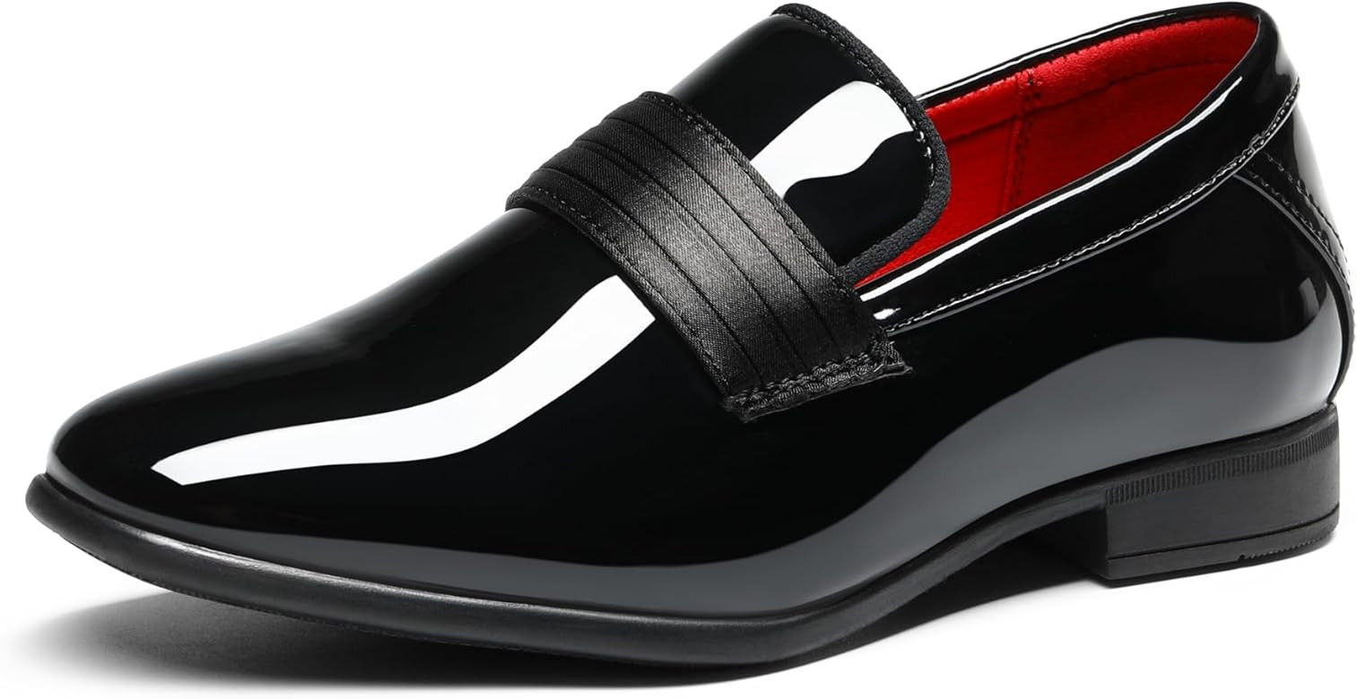 Bruno Marc Boys Dress Shoes Slip-on Loafers Formal Tuxedo Shoes | Amazon (US)