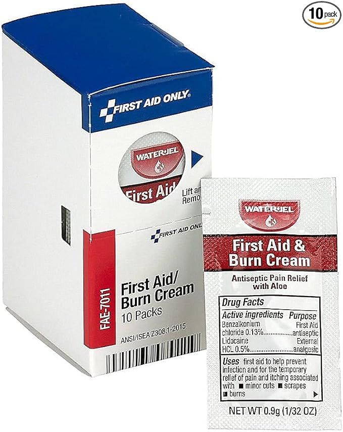 First Aid Only FAE-7011 SmartCompliance Refill Burn Cream Packets, 10 Count | Amazon (US)