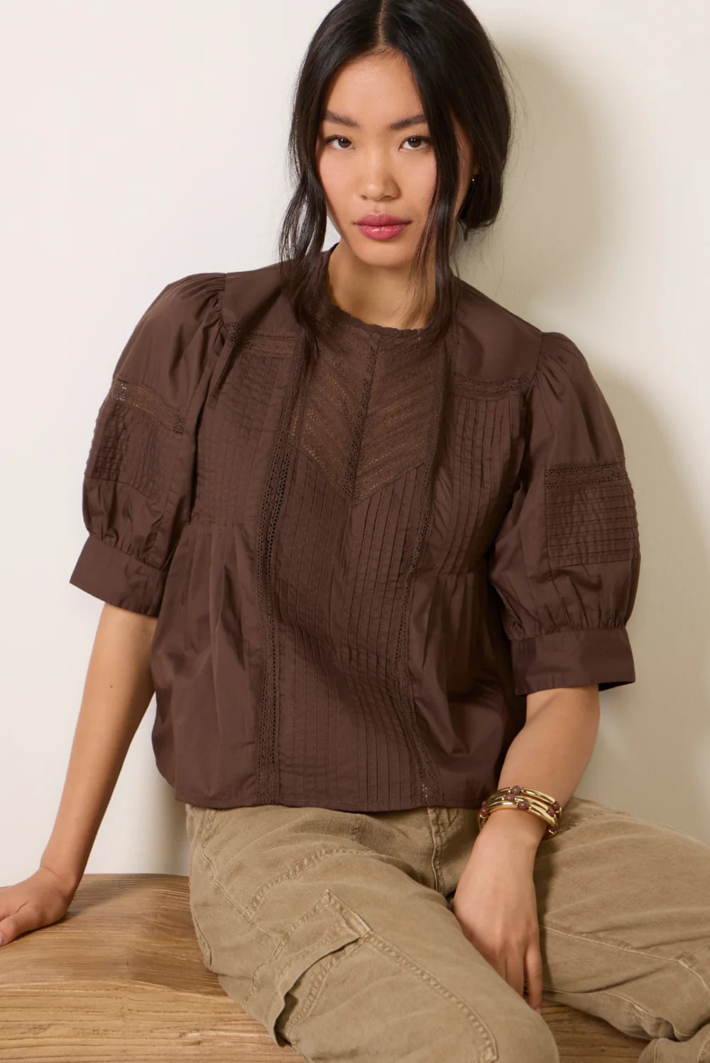 Mitchell Pintuck Blouse | Evereve