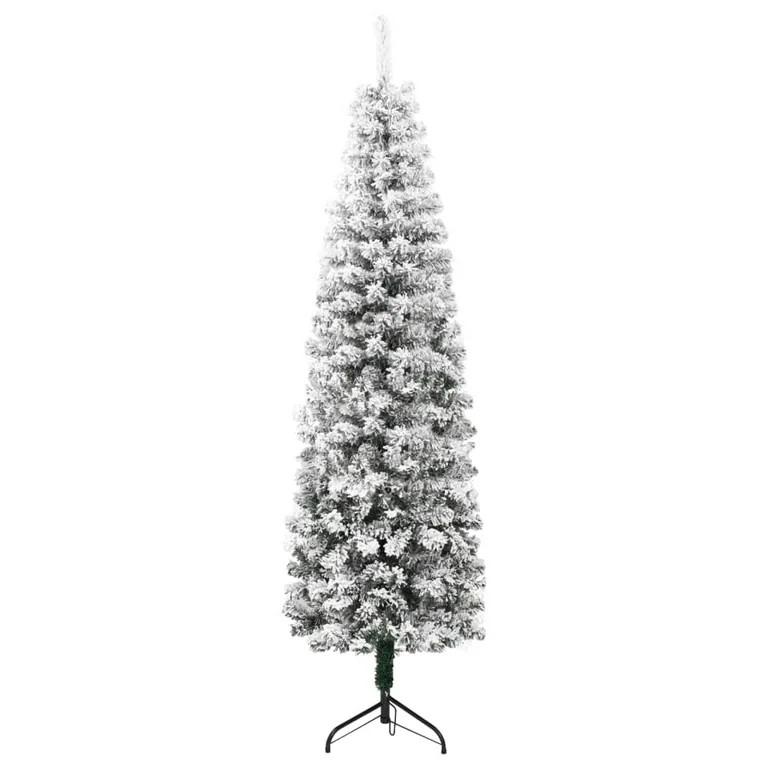 Slim Artificial Half Christmas Tree with Flocked Snow 59.1" | Walmart (US)