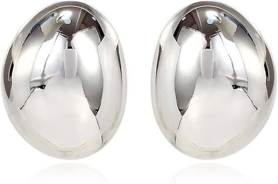 KELMALL Chunky Gold Hoop Statement Earrings for Women, Thick 18K Gold Plated Open Hoop Lightweigh... | Amazon (UK)