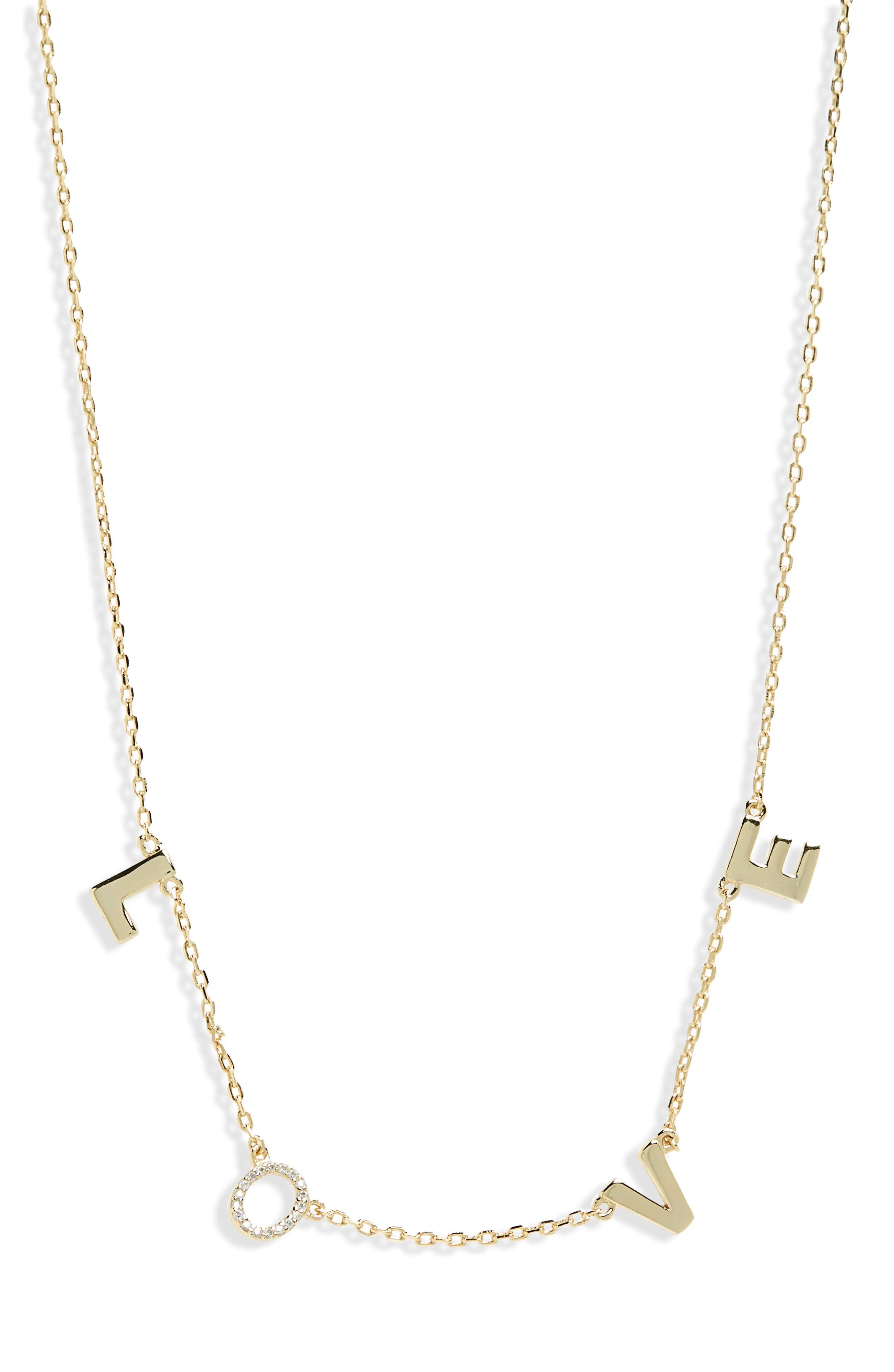 Shashi Crystal Love Necklace | Nordstrom