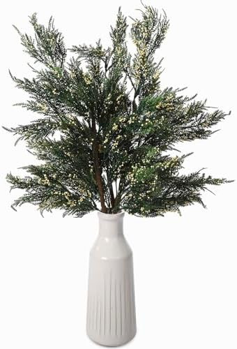 3 Pcs 36 Inch Christmas Artificial Evergreen Pine Branches with Yellow Berry Large Christmas Stem... | Amazon (US)