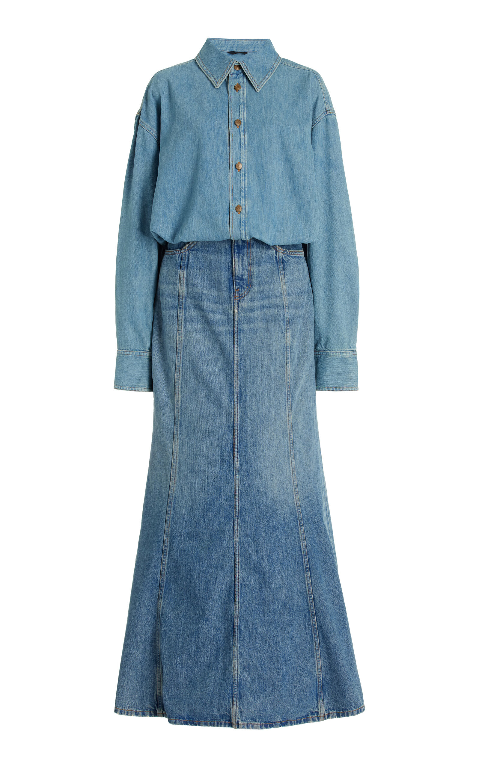 Jos Denim Maxi Shirt Dress | Moda Operandi (Global)