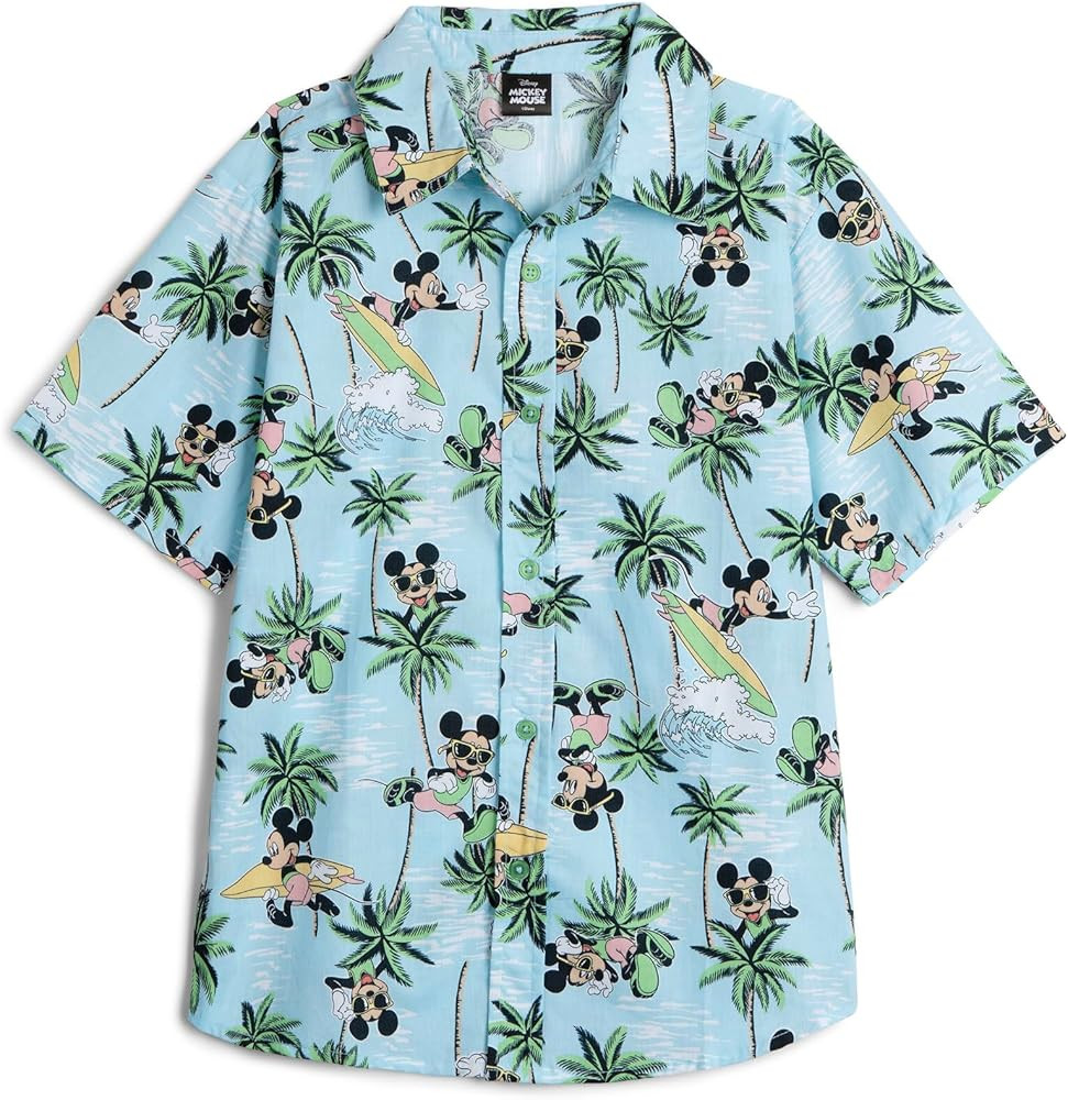 Disney Hawaiian Button Down Dress Shirt Toddler to Big Kid Sizes (2T - 18-20) | Amazon (US)