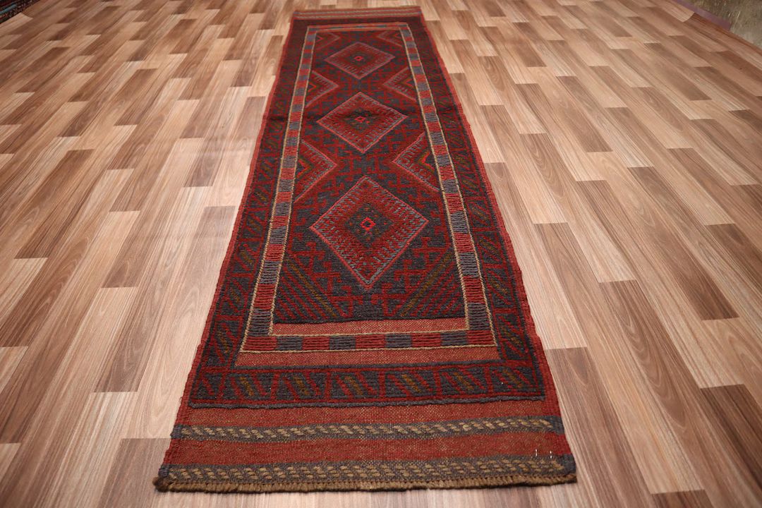 Turkmen Bukhara Vintage Mashwani Runner Rug 2x7'6 Afghan Handmade Wool Rug- Oriental Rug- Hallway... | Etsy (US)
