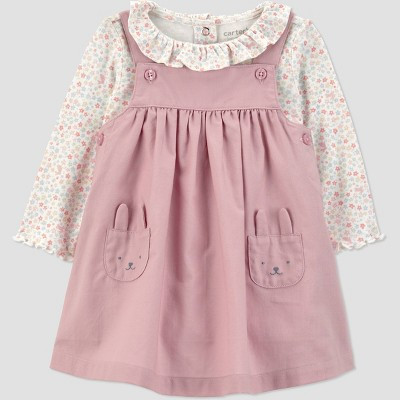 Carter's Just One You® Baby Girls' 2pc Floral Bodysuit and Skirtall Set - Pink Newborn | Target