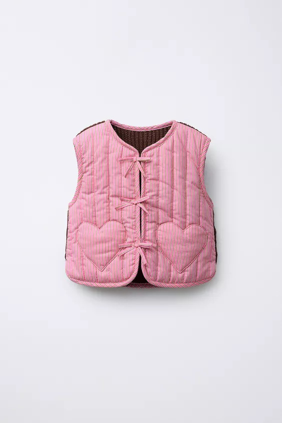 STRIPED COMBINATION VEST | Zara US
