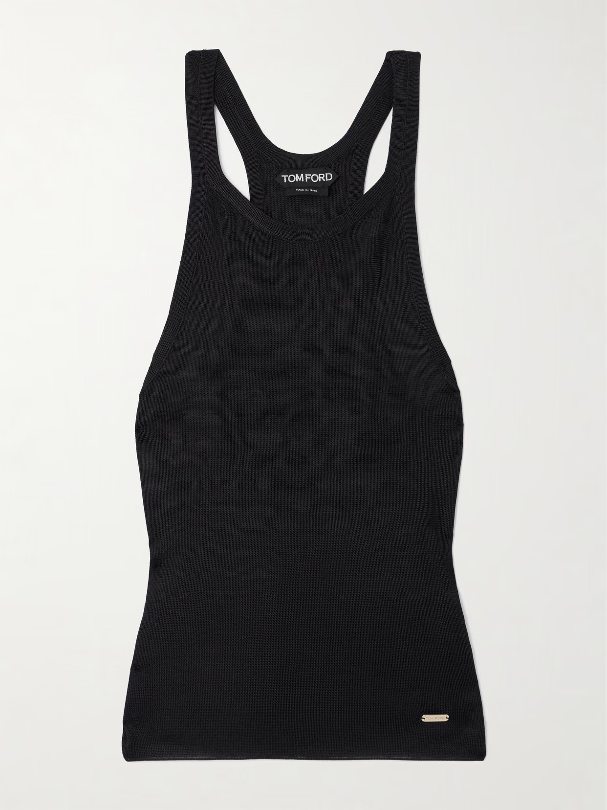 TOM FORD - Embellished Silk Tank - Black | NET-A-PORTER (US)