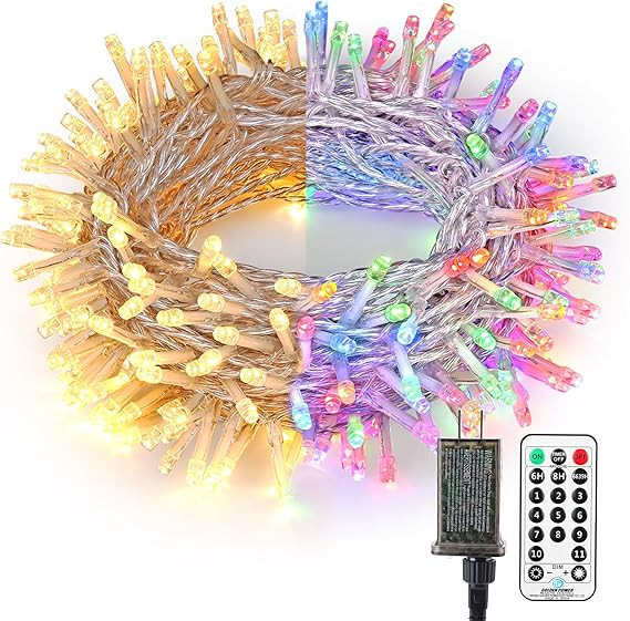 Brizled Christmas Lights, 65.67ft 200 LED Tree Lights Color Changing, 11-Function Warm White & Mu... | Amazon (US)