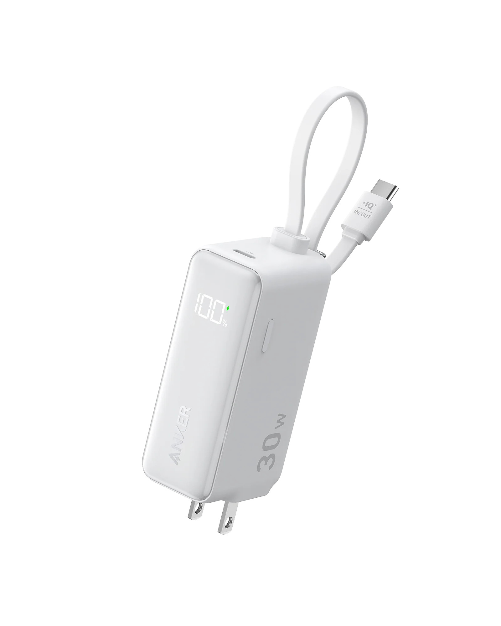 Anker Power Bank (30W, Fusion, Built-In USB-C Cable) | Anker