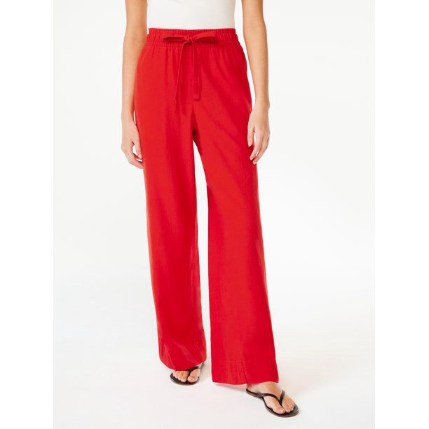 Free Assembly Women's High Rise Wide Leg Pants | Walmart (US)