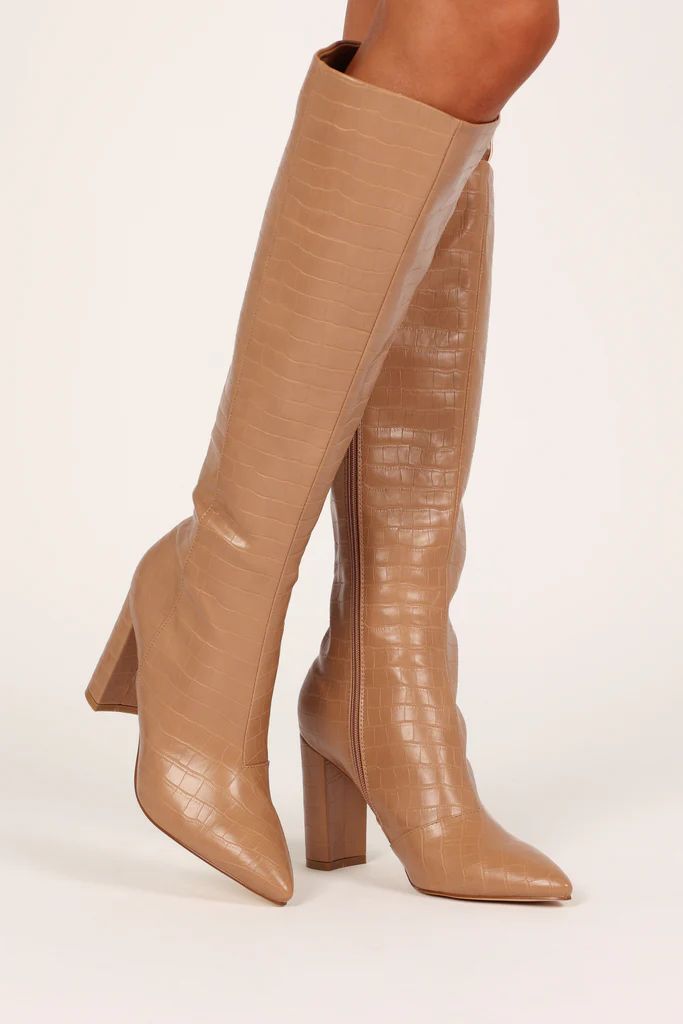 Gibson Knee High Boot - Coffee Croc | Petal & Pup (AU)