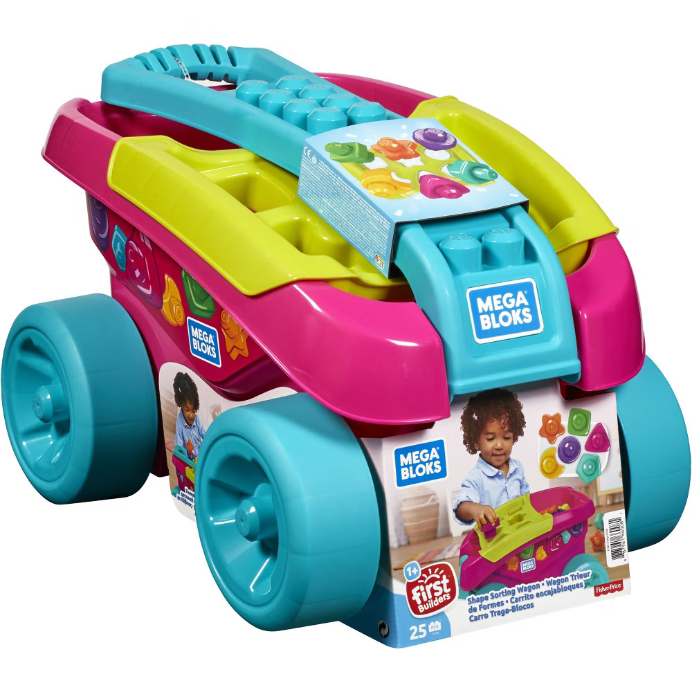 Mega Bloks Block Scooping Wagon - Pink | Target
