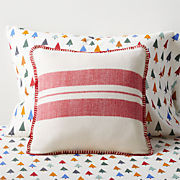Red and White Striped Kids Throw Pillow + Reviews | Crate & Kids | Crate & Barrel