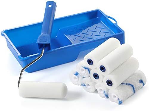 Foam Paint Roller Kit -Small Paint Tray Set with High-Density Foam Mini Roller Refills, Roller Fr... | Amazon (US)