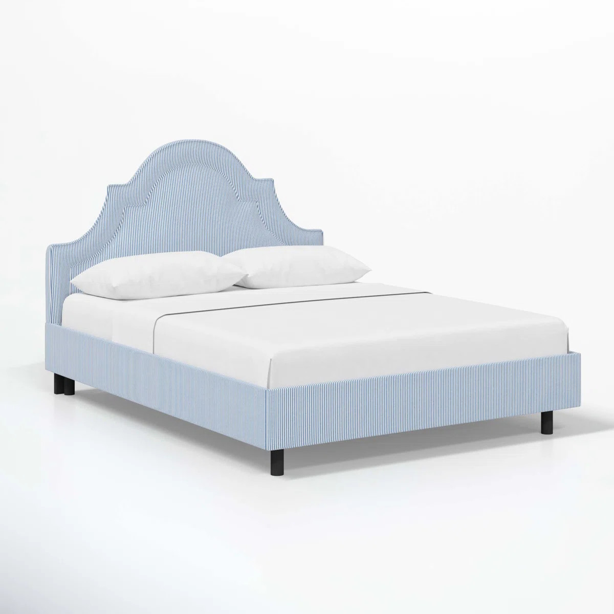 Knipe Upholstered Scalloped Bed | Wayfair North America