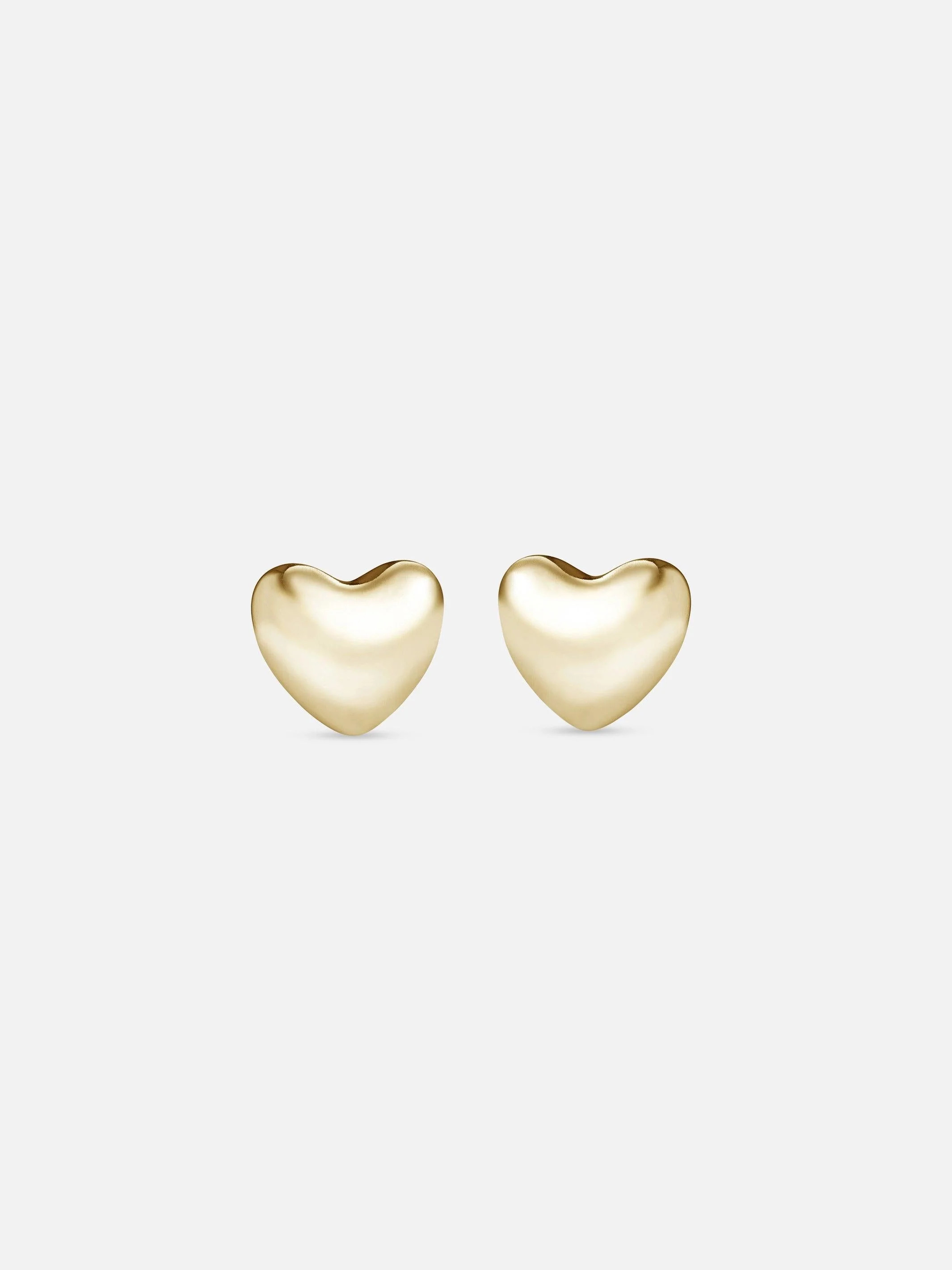 Annika Inez Gold Plated Voluptuous Heart Earring, Small - At Present | At Present