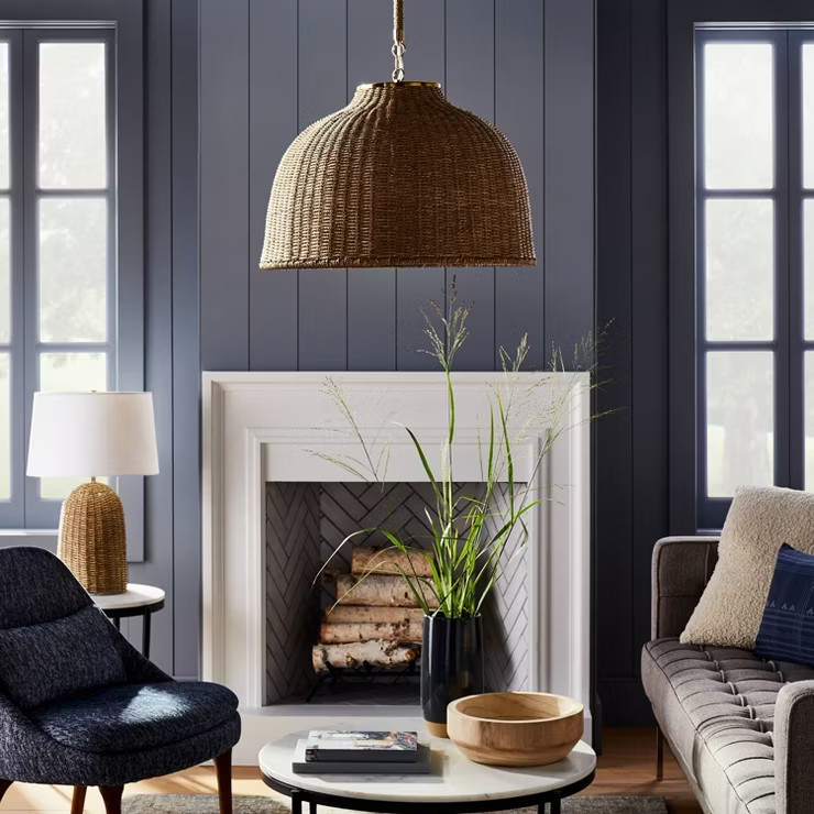 Large Seagrass Pendant Table Lamp Brown - Threshold™ designed with Studio McGee | Target