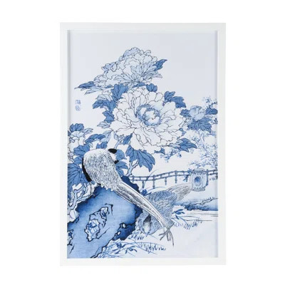 Blue and White Asian Garden II - Single Picture Frame Print | Wayfair North America