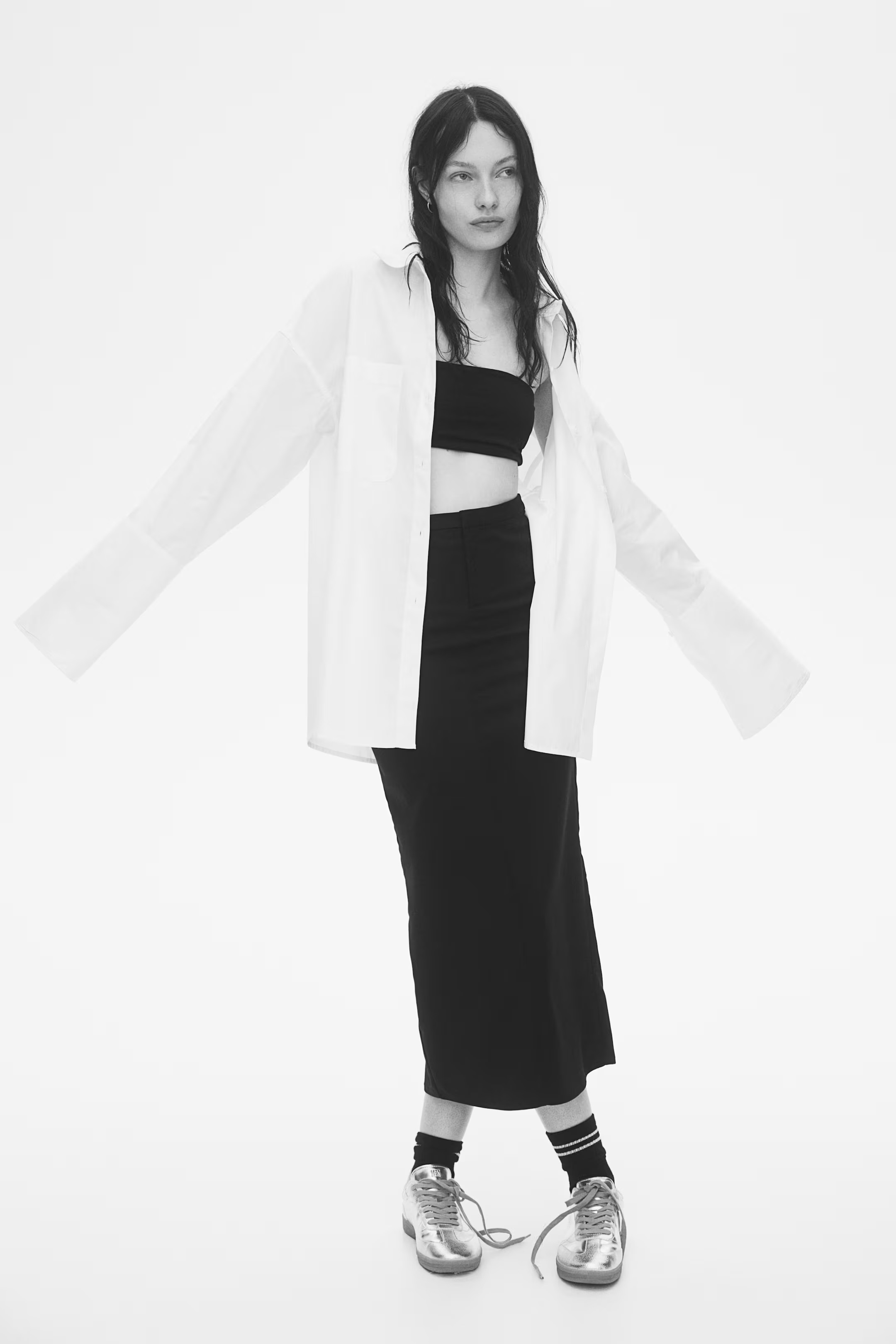 Oversized Popelinebluse | H&M (DE, AT, CH, NL, FI)