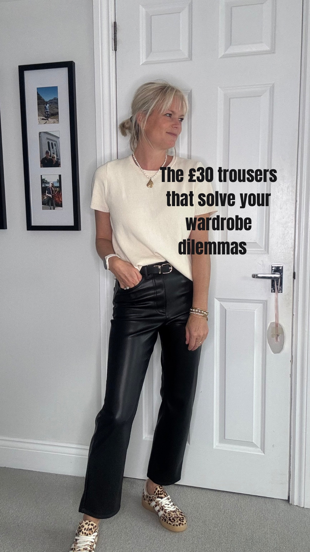I’ve had a faux leather trouser for years and it’s one of the hardest working pieces in my wardrobe. 

These are the black version of the chocolate pair I shred on stories the other day. And they are now also finally onkine. Calls them dark burgundy. But I’d have said they were brown! I’ve linked these too. 

Wearing 6 short 
Size up as the come up neat 
Also come in multiple leng lengths 
Sizes 6-24

Ideal for wearing day and night 

Belt is Love Pink Rose and linked on Instagram 

Autumn outfits
Date night outfits

#LTKuk #LTKautumn #LTKdatenight