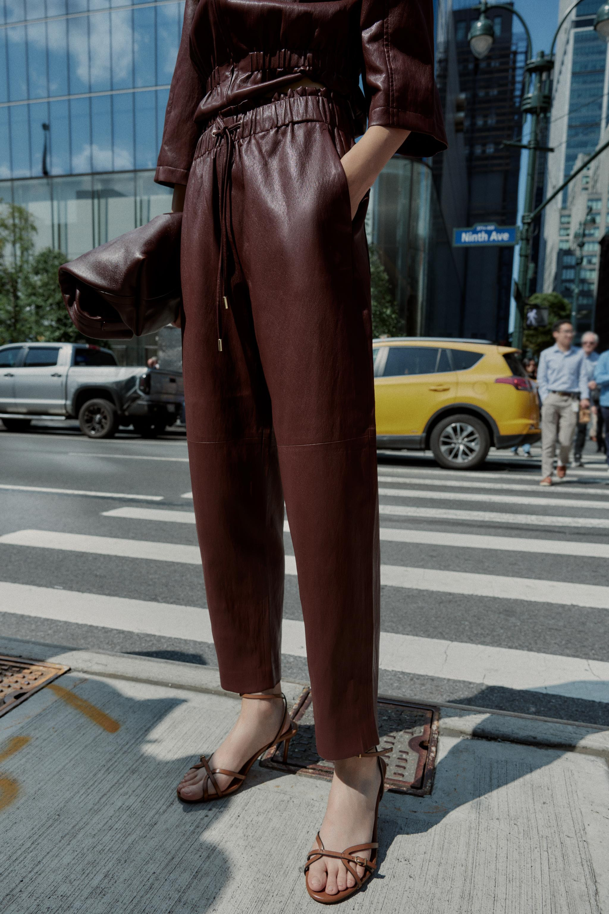 FAUX LEATHER PANTS | Zara US
