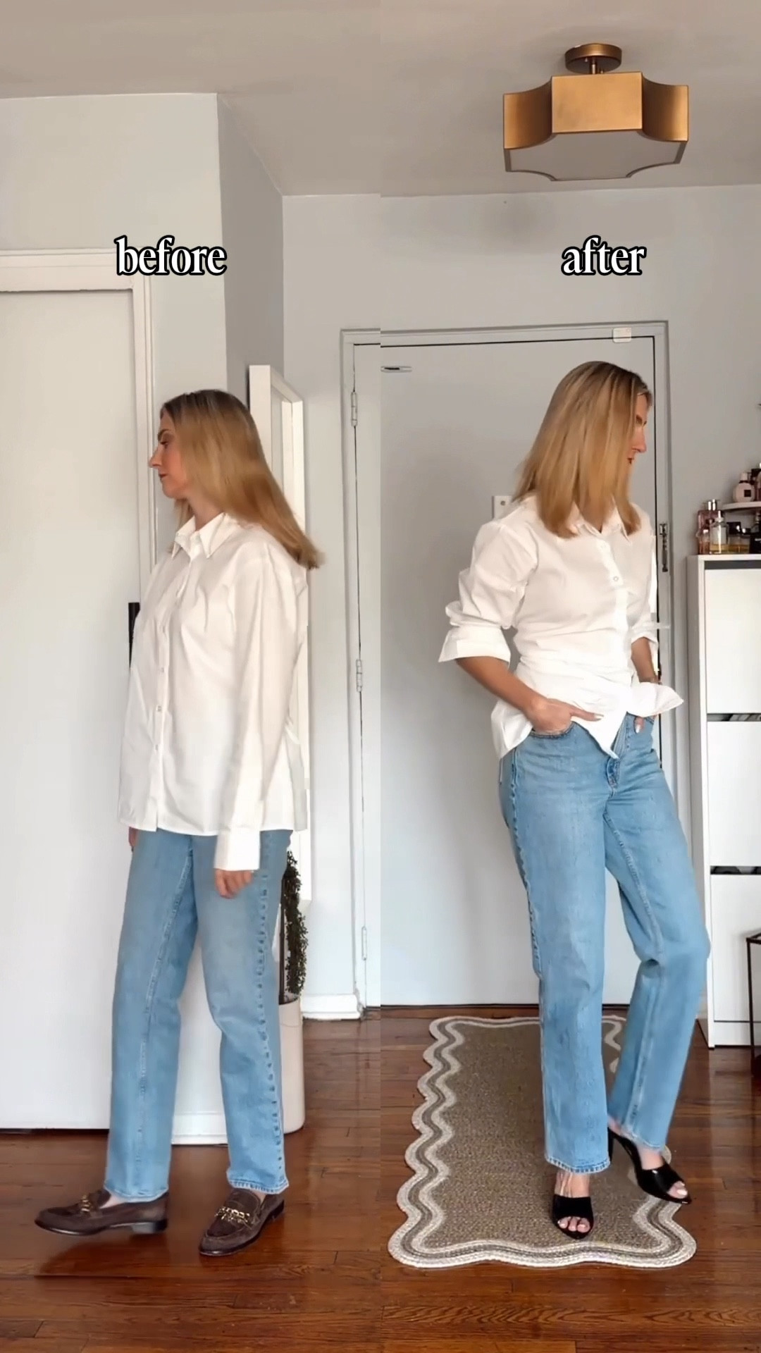 girl stop wearing your white shirt like that 😭
okay so I found this Amazon shirt and I need you to try it because it literally snatches to your waist on its own. works on every body, I promise.
rolled sleeves, the right heel, tucked just right — and suddenly you look different, right?
this is so easy and I feel like I've been keeping a secret.

white shirt outfit • spring ootd • elevated basics • outfit transformation • amazon fashion finds • spring outfits 2026 • work outfits 

#LTKSaleAlert #LTKTall #LTKWorkwear