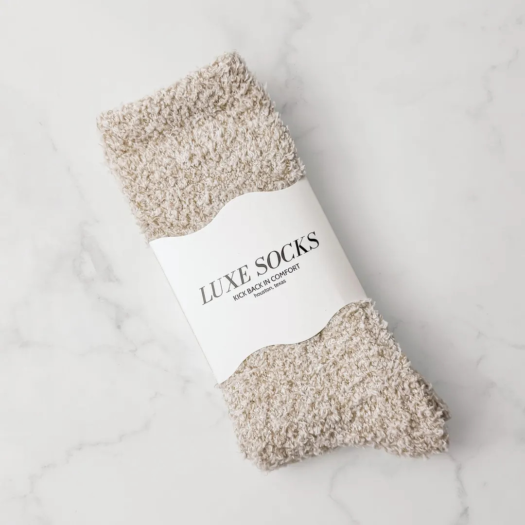 Ultra-luxe Cozy Cloud Socks in Beige for Women by Moodsup Wellness - Etsy | Etsy (US)