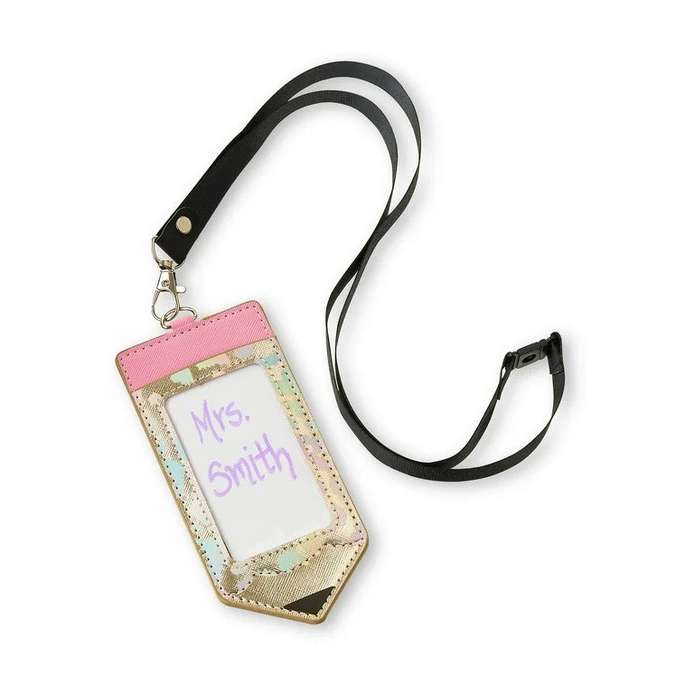 Pen+Gear Pencil Teacher Badge Holder, Multicolor | Walmart (US)