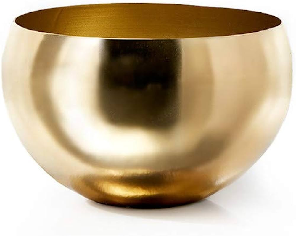 Serene Spaces Living Cuenco de metal de color dorado ideal para bodas, fiestas, eventos, restaura... | Amazon (US)