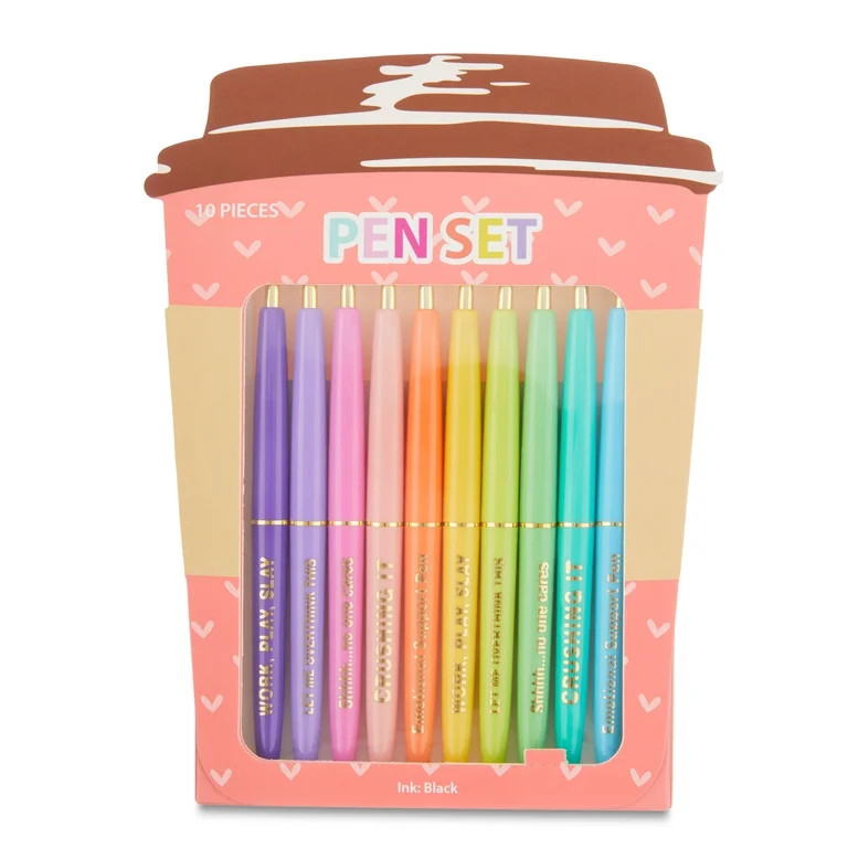 Valentine's Day Quote Pen Set. 10 Pieces, by Way To Celebrate | Walmart (US)