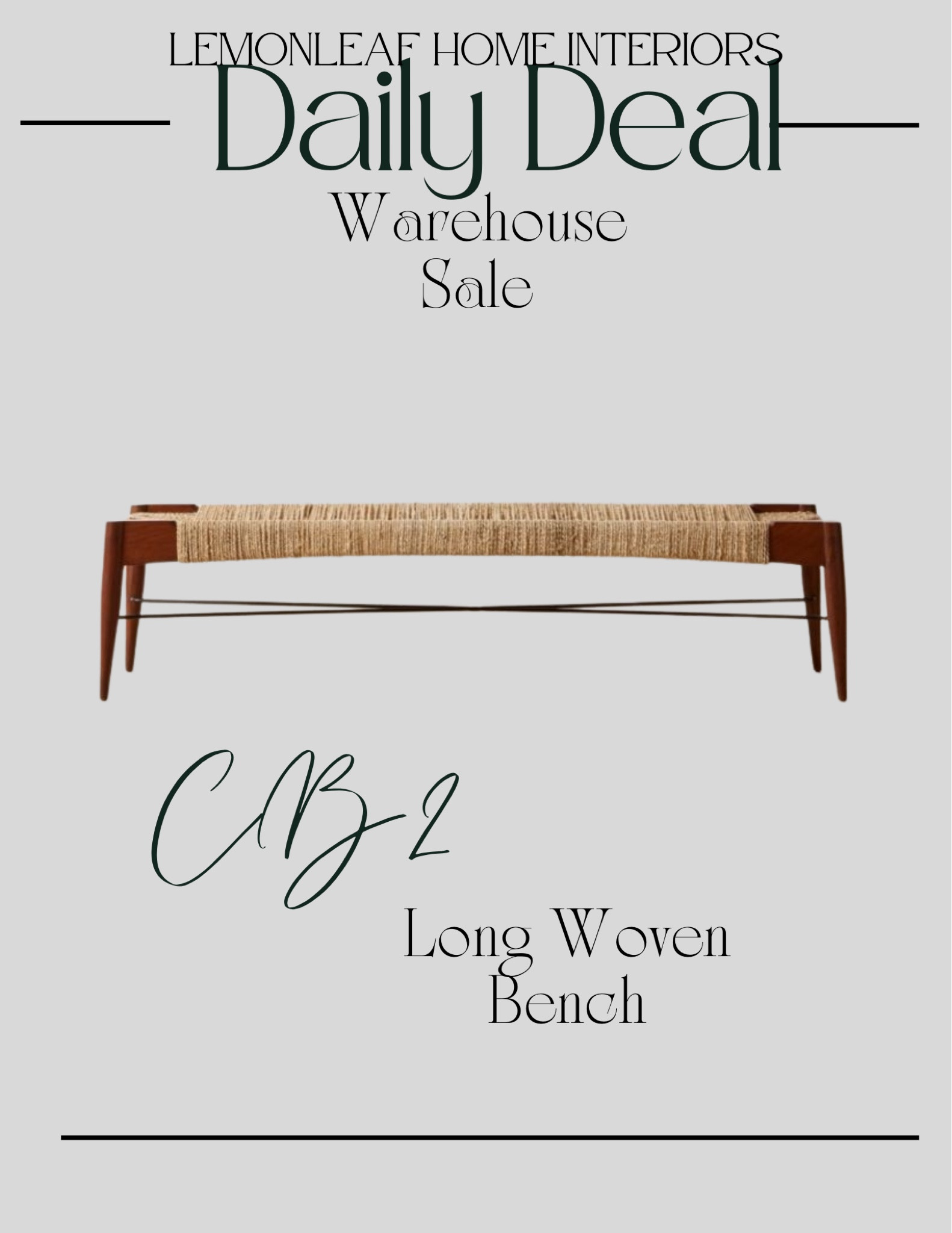 I live this woven bench from CB2. A great look on sale!
Modern home
Entryway 
Bedroom furniture 



#LTKstyletip #LTKsalealert #LTKhome