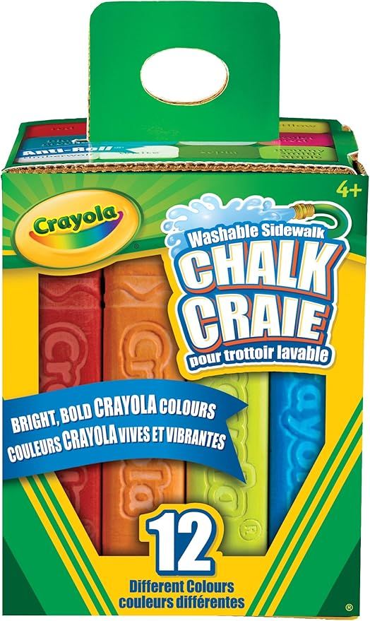 Crayola 12-Count Sidewalk Chalk, Outdoor Activities, Washable, Bright, Colourful, Craft Supplies,... | Amazon (CA)