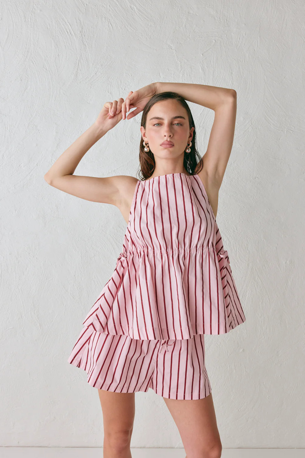Annika Shorts Berry Stripe | VRG Grl
