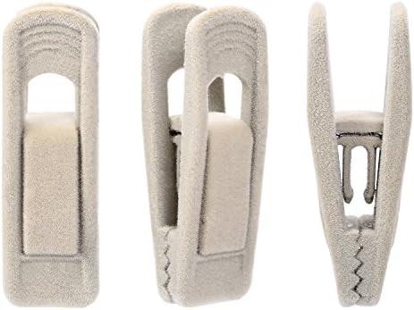 Corodo Velvet Hangers Clips 20 Pack, Ivory Pants Hangers Velvet Clips, Strong Finger Flocked Clip... | Amazon (US)