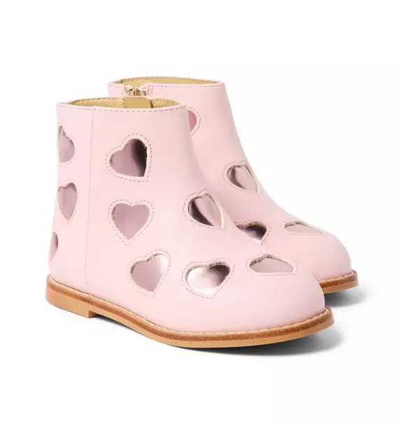 Heart Side Zip Bootie | Janie and Jack