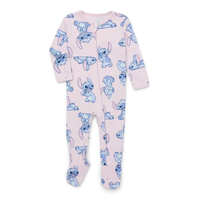 Character Baby Two-Way Zip Front Footed Sleep N Play Pajamas, Sizes Newborn-6/9 Months | Walmart (US)