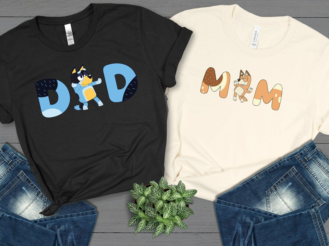 Bluey Family Shirt, Bluey Mom Shirt, Bluey Dad Shirt, Bluey Birthday Party Shirt, Bluey Era Shirt... | Etsy (US)