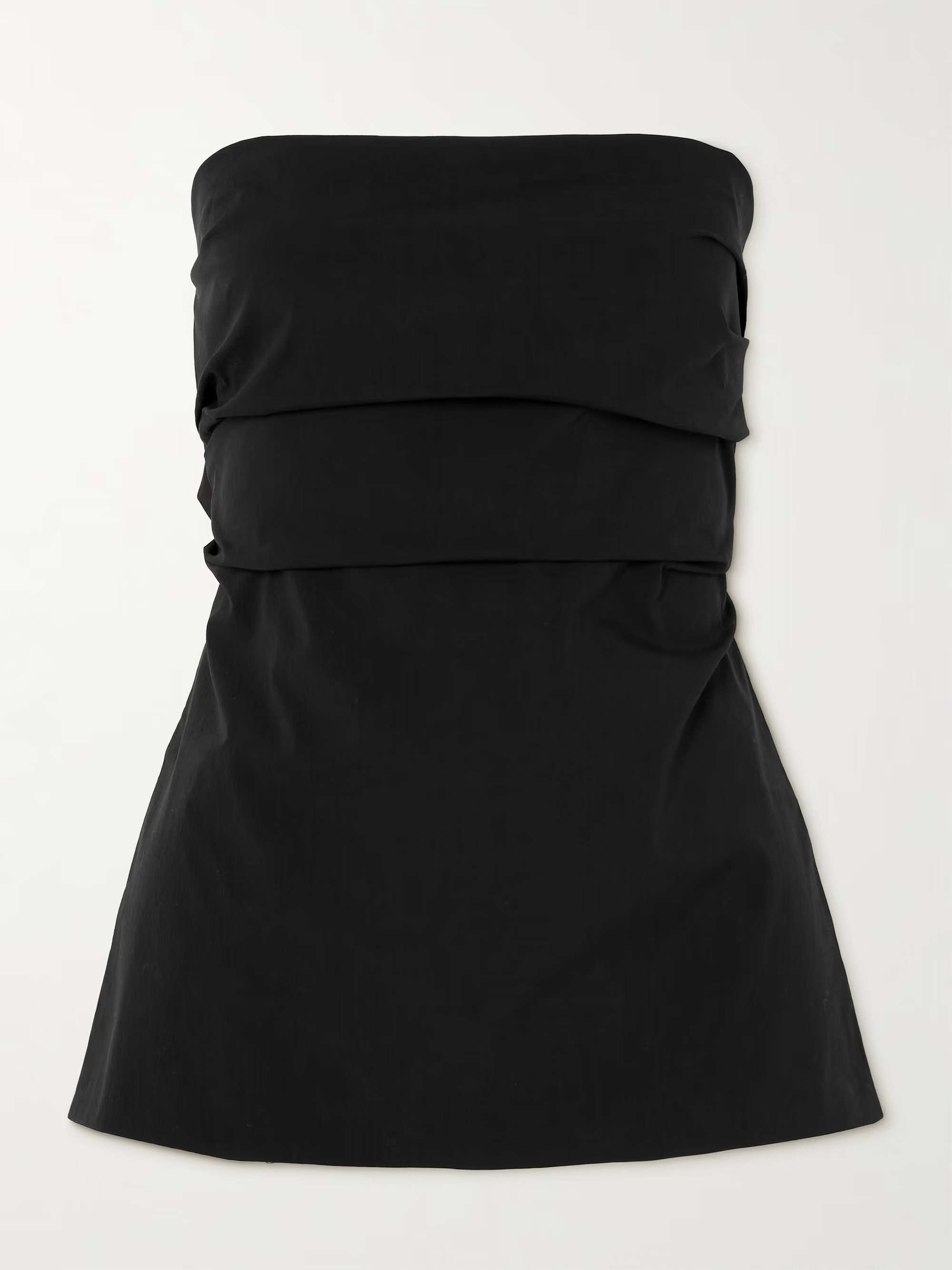 Strapless tie-back ruched cotton-blend top | NET-A-PORTER (UK & EU)